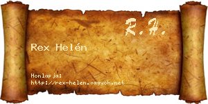 Rex Helén névjegykártya